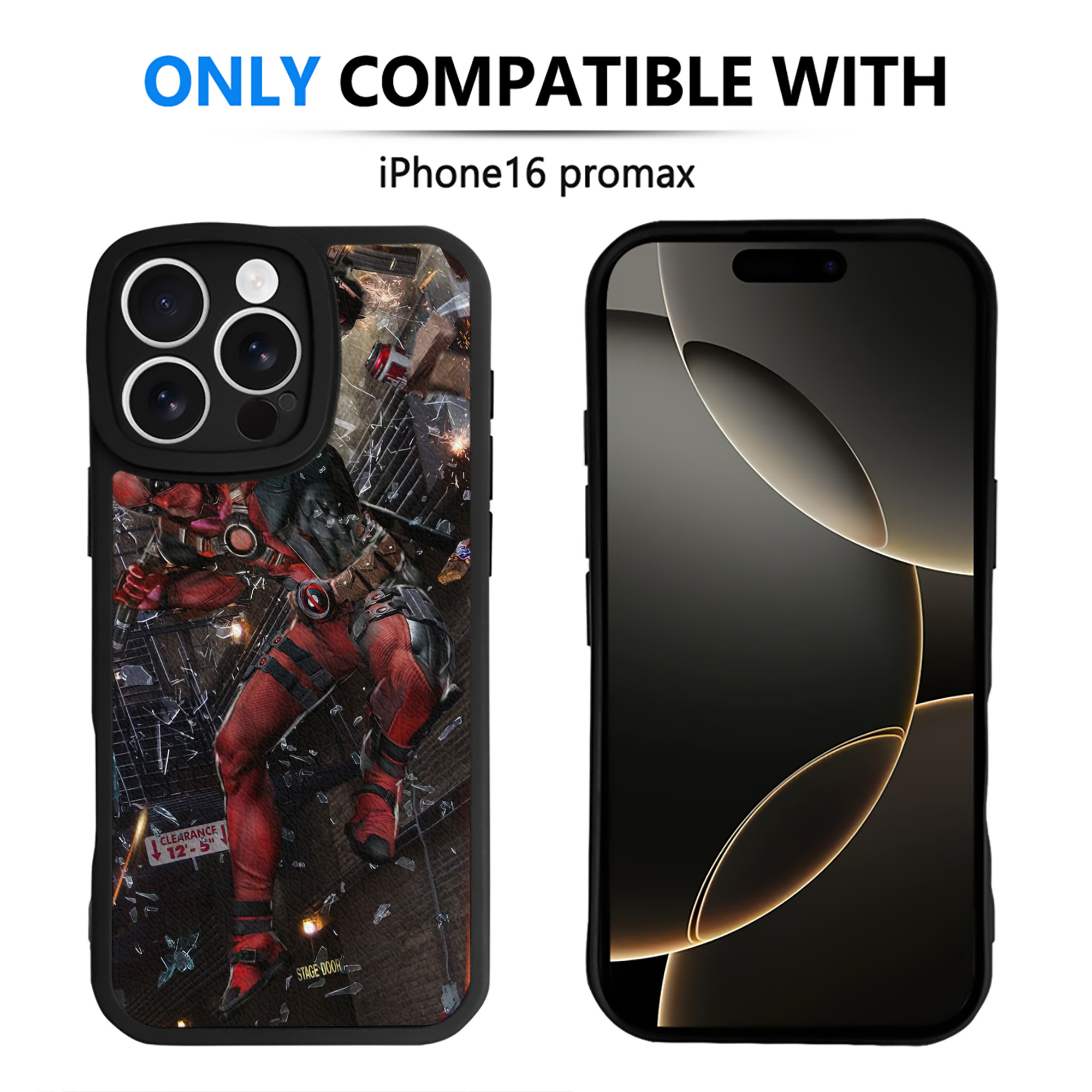 （画像用） Deadpool デッドプール 【iPhone 16シリーズ対応】シリコンスマホケース（レザー調） 材質：シリコン
